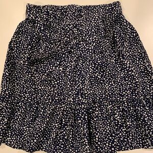 SHEIN Black and White Skirt with Ruffled Hem